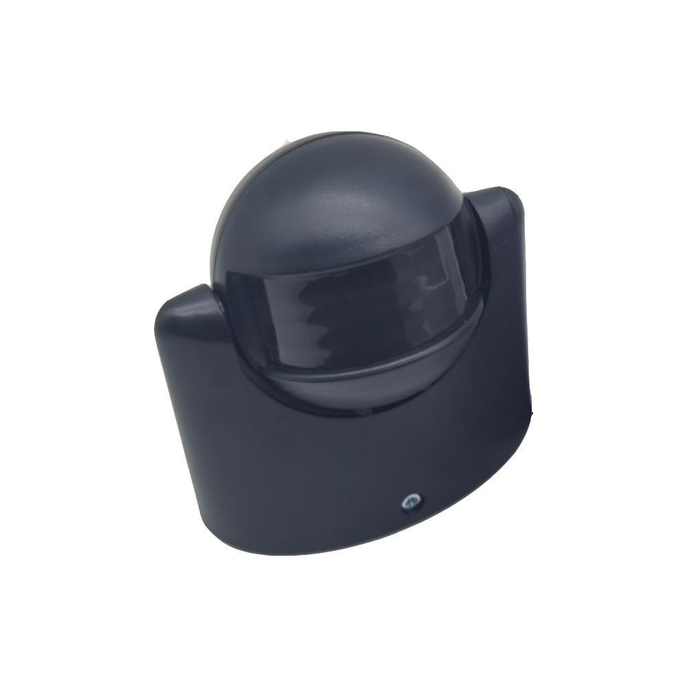 all-black design IP44 PIR motion sensor